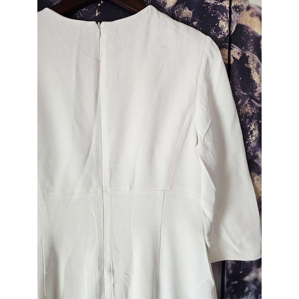 Escada Dequineta Off-White 3/4 Sleeve Shift Dress Size 42 1006326 01 - Picture 9 of 11